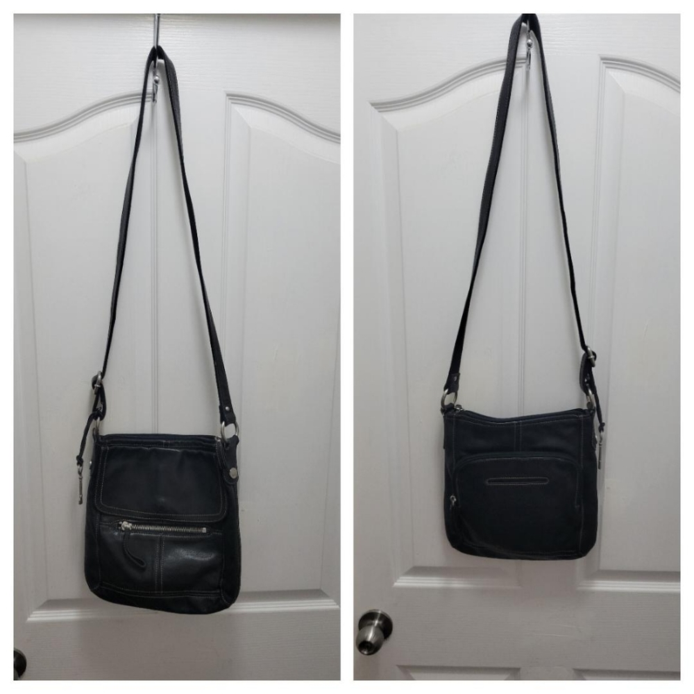 Fossil Black Leather Crossbody Bag
